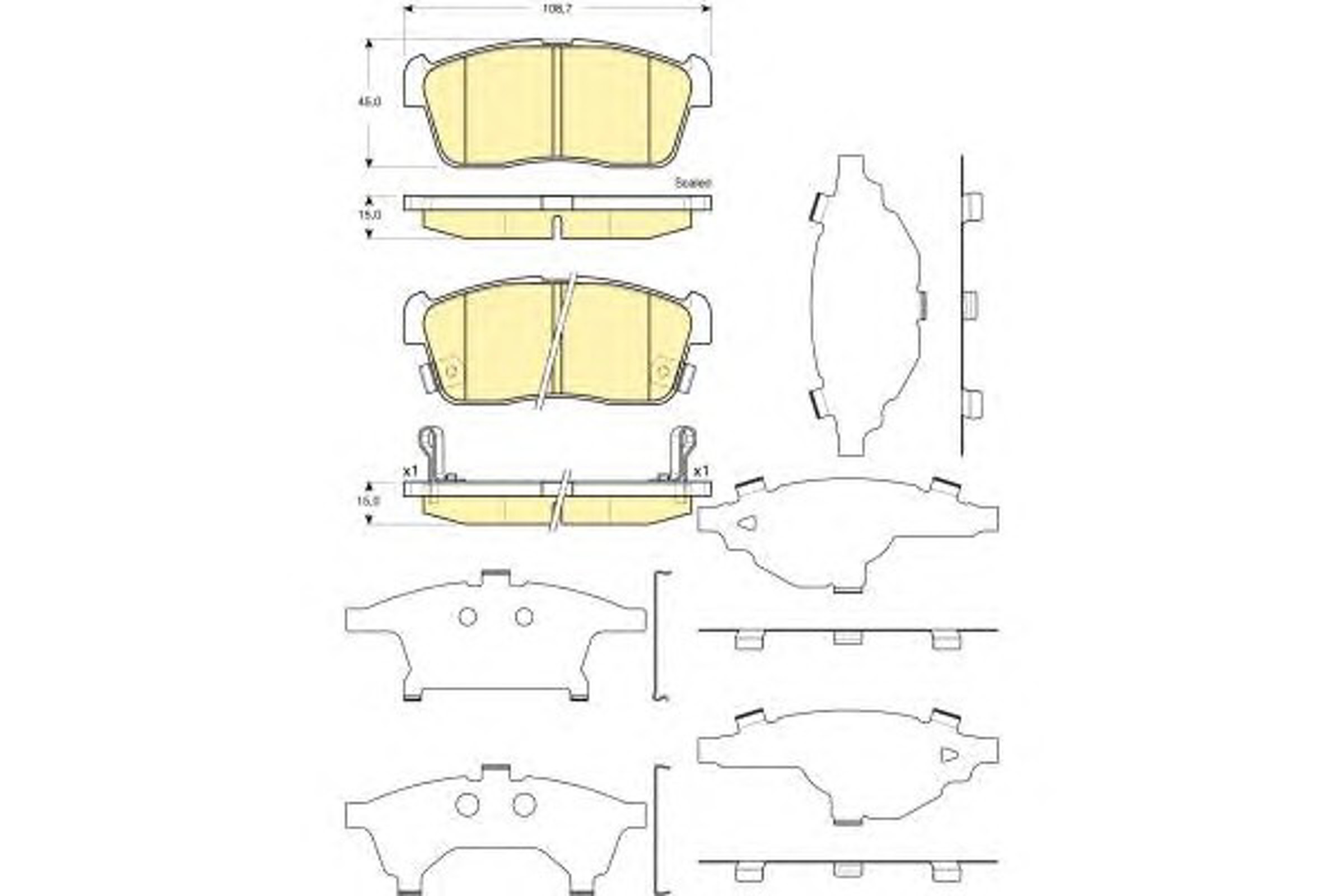 Комплект тормозных колодок дисковый тормоз GIRLING 6133599