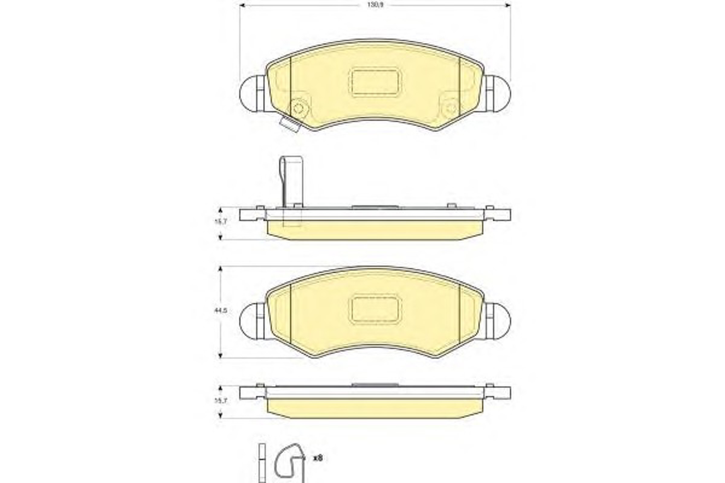 Колодки тормозные дисковые GIRLING 6133634