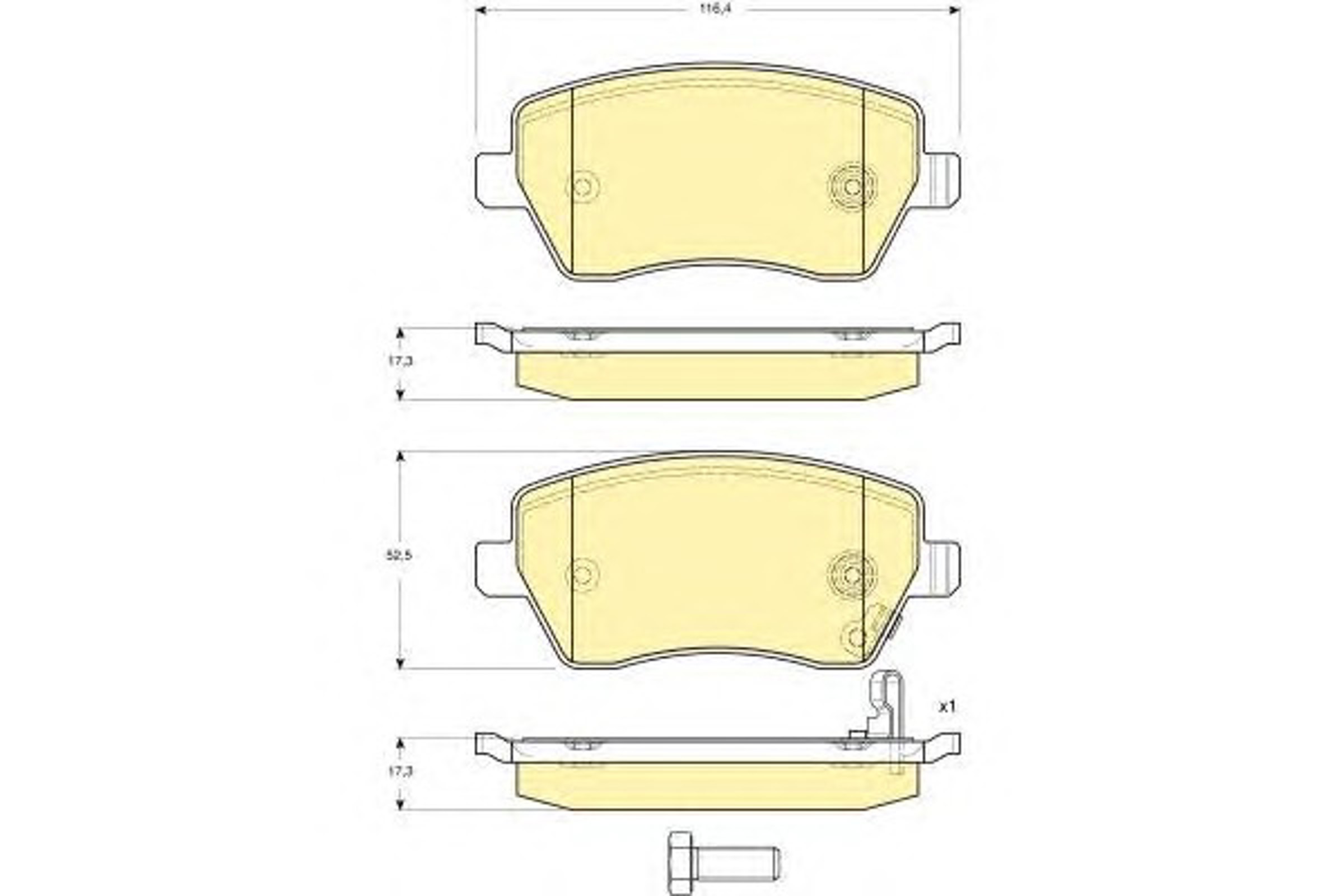 Колодки тормозные дисковые GIRLING 6133961