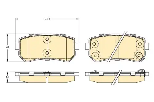 Колодки тормозные дисковые комплект GIRLING 6134219