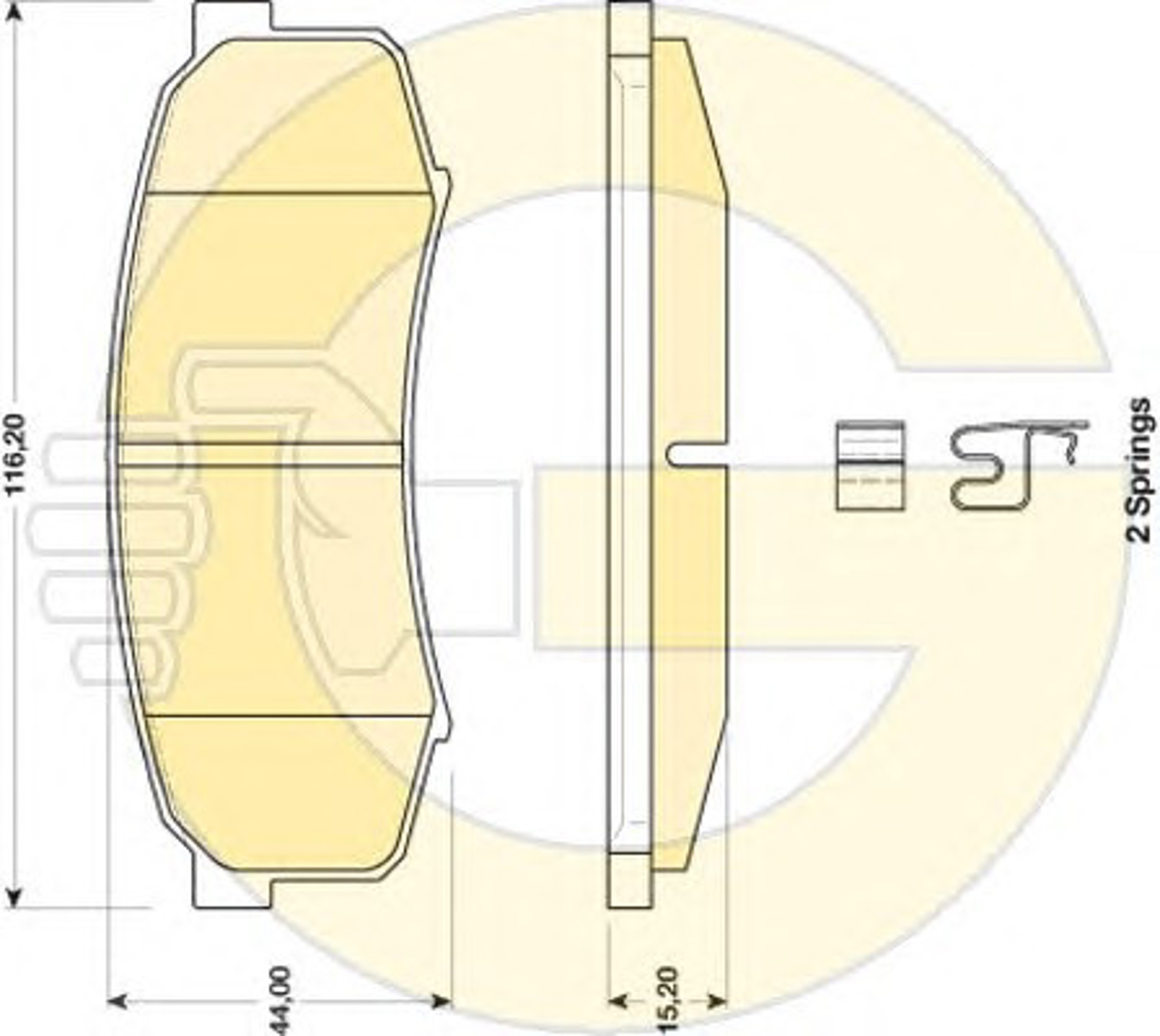 Комплект тормозных колодок дисковый тормоз GIRLING 6134649
