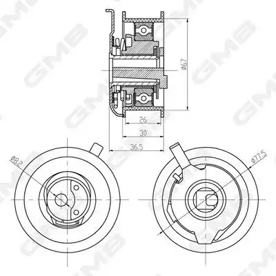 Gtb0270 ролик натяжной ремня грм GMB GTB0270