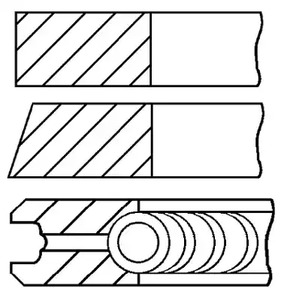 Комплект поршневых колец GOETZE ENGINE 08-425600-00