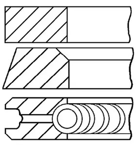 Кольца поршневые GOETZE ENGINE 08-433400-00