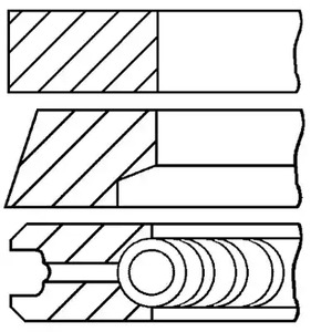 Кольца поршневые 1шт GOETZE ENGINE 08-118000-00