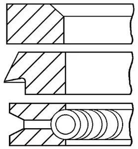Кольца поршневые GOETZE ENGINE 08-154400-00