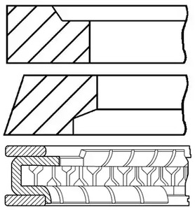 Кольца поршневые 1шт GOETZE ENGINE 08-786800-00