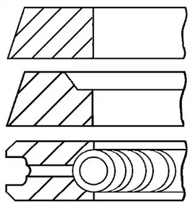 Комплект поршневых колец GOETZE ENGINE 08-501800-00