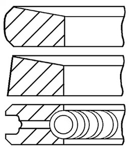 Кольца поршневые GOETZE ENGINE 08-287200-00