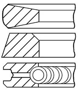 Кольца поршневые GOETZE ENGINE 08-105500-00