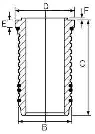 Гильза цилиндра GOETZE ENGINE 14-676420-00