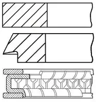 08-306907-00 GOETZE 08-306907-00_кольца поршневые! d79x1.2x1.5x3 +0.5 (1)\ Opel Kadett 86>