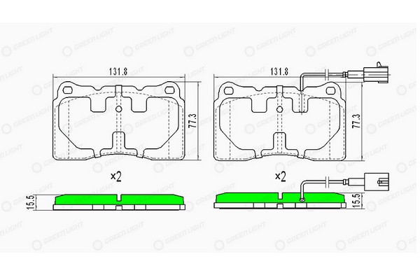 GLBP0271 GREEN LIGHT Тормозные колодки