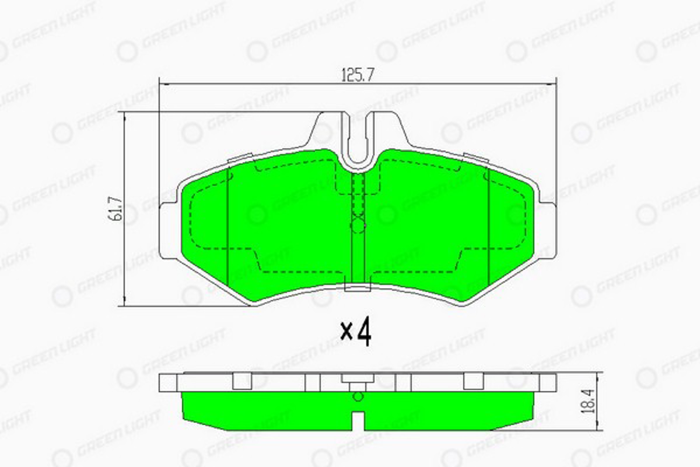 GLBP0207 GREEN LIGHT Колодки тормозные дисковые