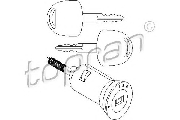 205 654 756 HANS PRIES/TOPRAN Сердцевина замка зажигания