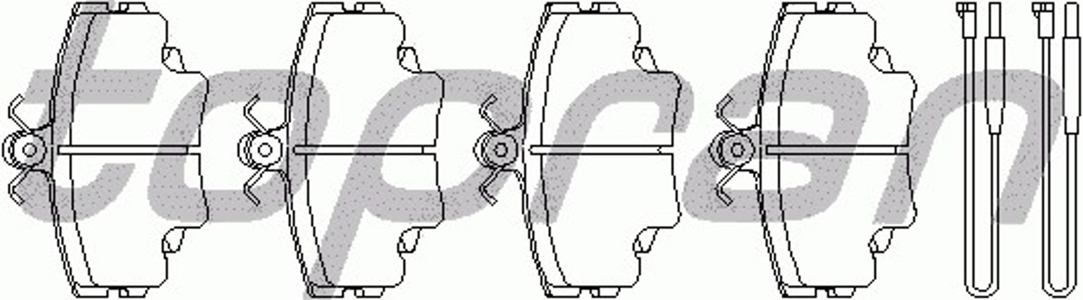 720249-015 HANS PRIES Комплект тормозных колодок, дисковый тормоз