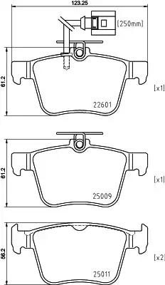 Колодки тормозные дисковые комплект HELLA/BEHR/PAGID 8DB355025-661
