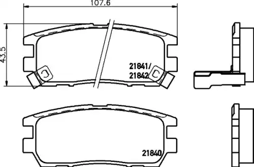Колодки тормозные дисковые комплект HELLA/BEHR/PAGID 8DB355027-331