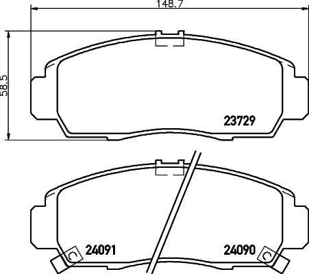 Тормозные колодки дисковые HELLA/BEHR/PAGID 8DB355027-891