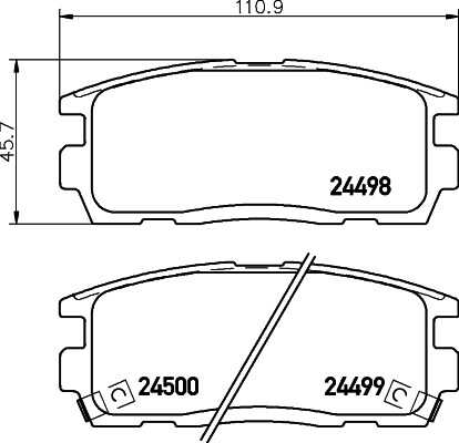 8DB355028-561 HELLA/BEHR/PAGID Тормозные колодки дисковые