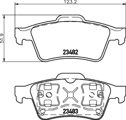 Колодки тормозные дисковые комплект HELLA/BEHR/PAGID 8DB355029-601