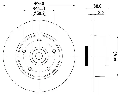 Диск тормозной HELLA/BEHR/PAGID 8DD355123-311
