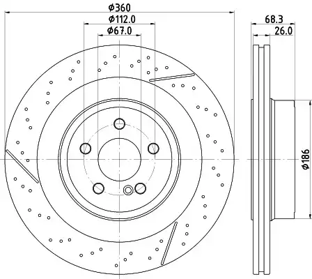Диск тормозной HELLA/BEHR/PAGID 8DD355126-871