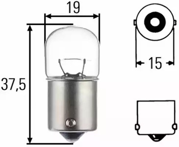 Лампа накаливания, задний габаритный фонарь HELLA/BEHR/PAGID 8GA 002 071-131