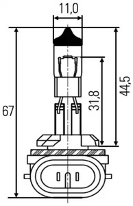 Лампа накаливания, противотуманная фара HELLA/BEHR/PAGID 8GH 008 991-031