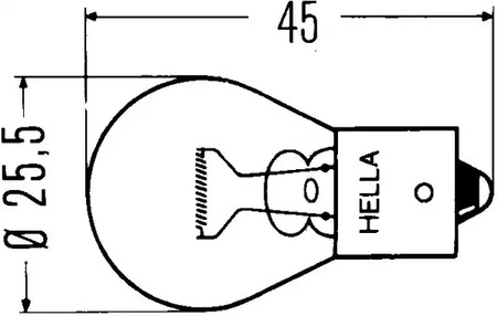 Фото 1 8GA 006 841-121 HELLA/BEHR/PAGID Лампа накаливания, фонарь указателя поворота