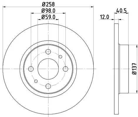 Диск тормозной HELLA/BEHR/PAGID 8DD355101621