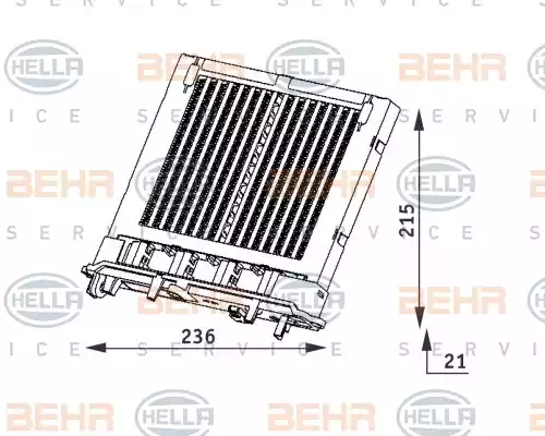 Радиатор отопителя HELLA/BEHR/PAGID 8FH351312-111