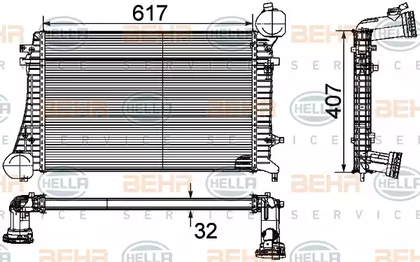 Интеркулер HELLA/BEHR/PAGID 8ML376746-071