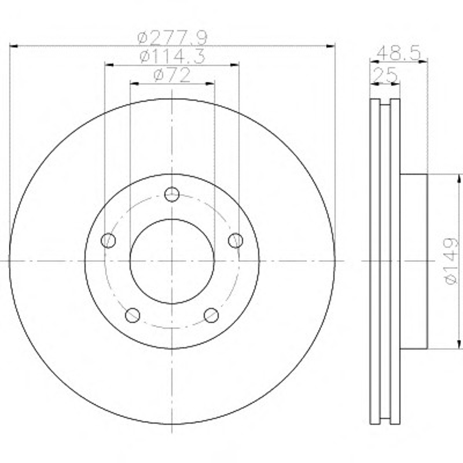 Диск тормозной HELLA/BEHR/PAGID 54303