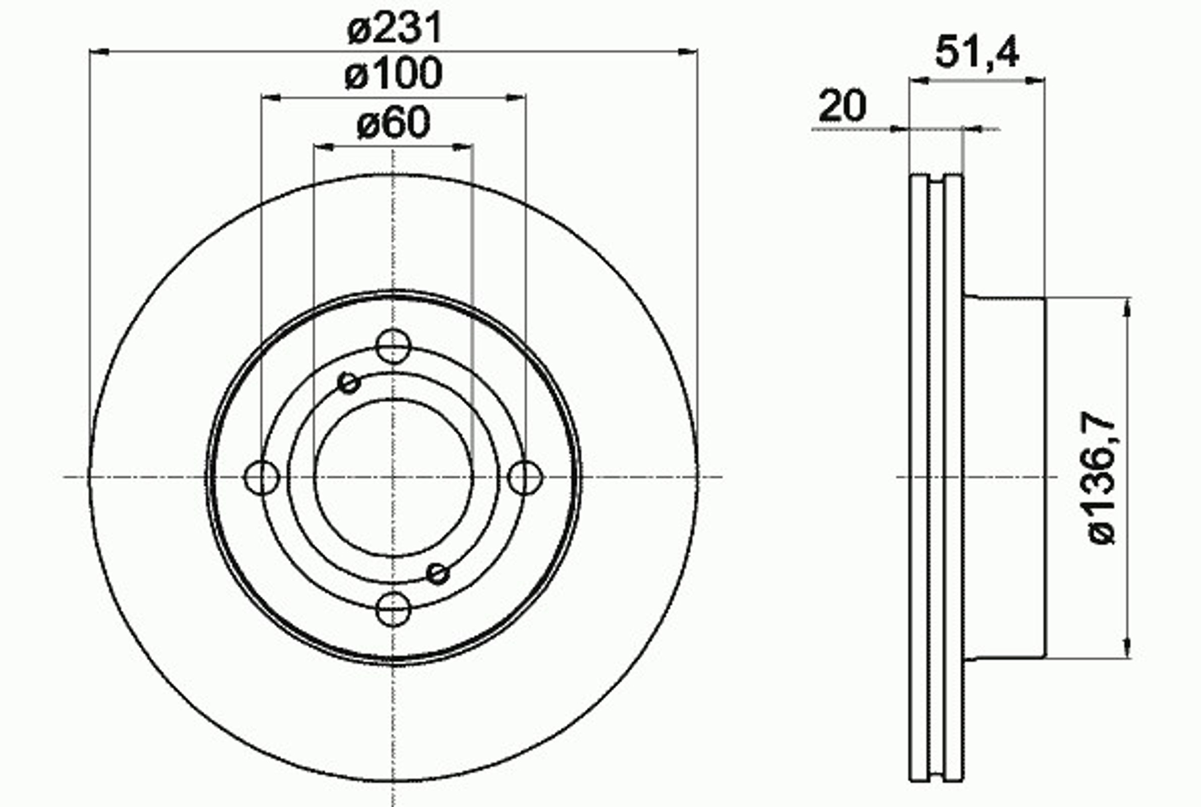 Тормозной диск HELLA/BEHR/PAGID 55041