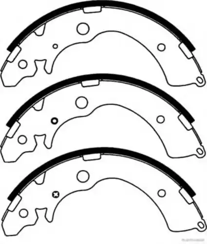 Тормозные колодки задние (барабанные) HERTH+BUSS JAKOPARTS J3504011