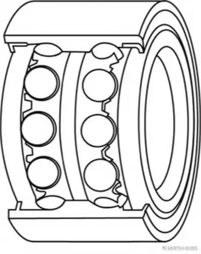 Ступичный подшипник (комплект) HERTH+BUSS JAKOPARTS J4704034