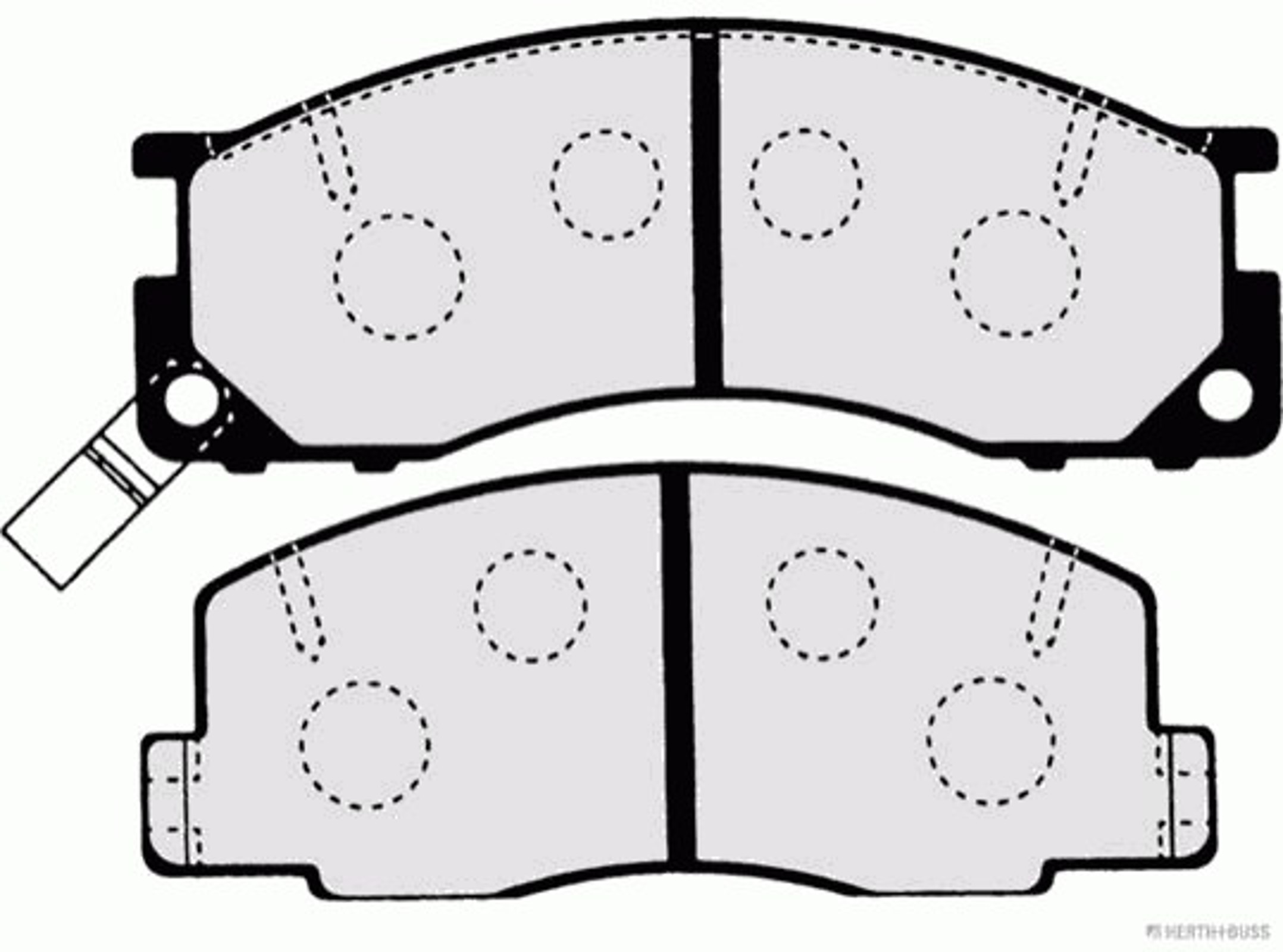 Комплект тормозных колодок дисковый тормоз HERTH+BUSS JAKOPARTS J3602050