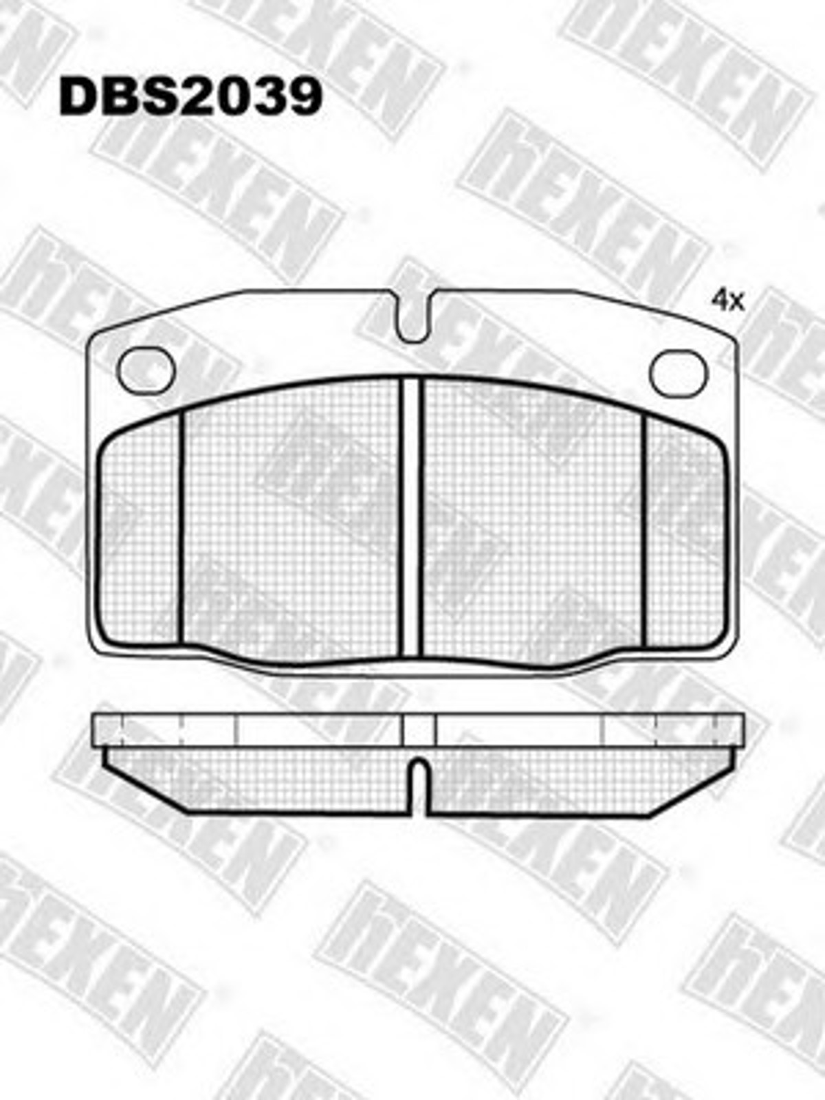 DBS2039 HEXEN Комплект тормозных колодок, дисковый тормоз