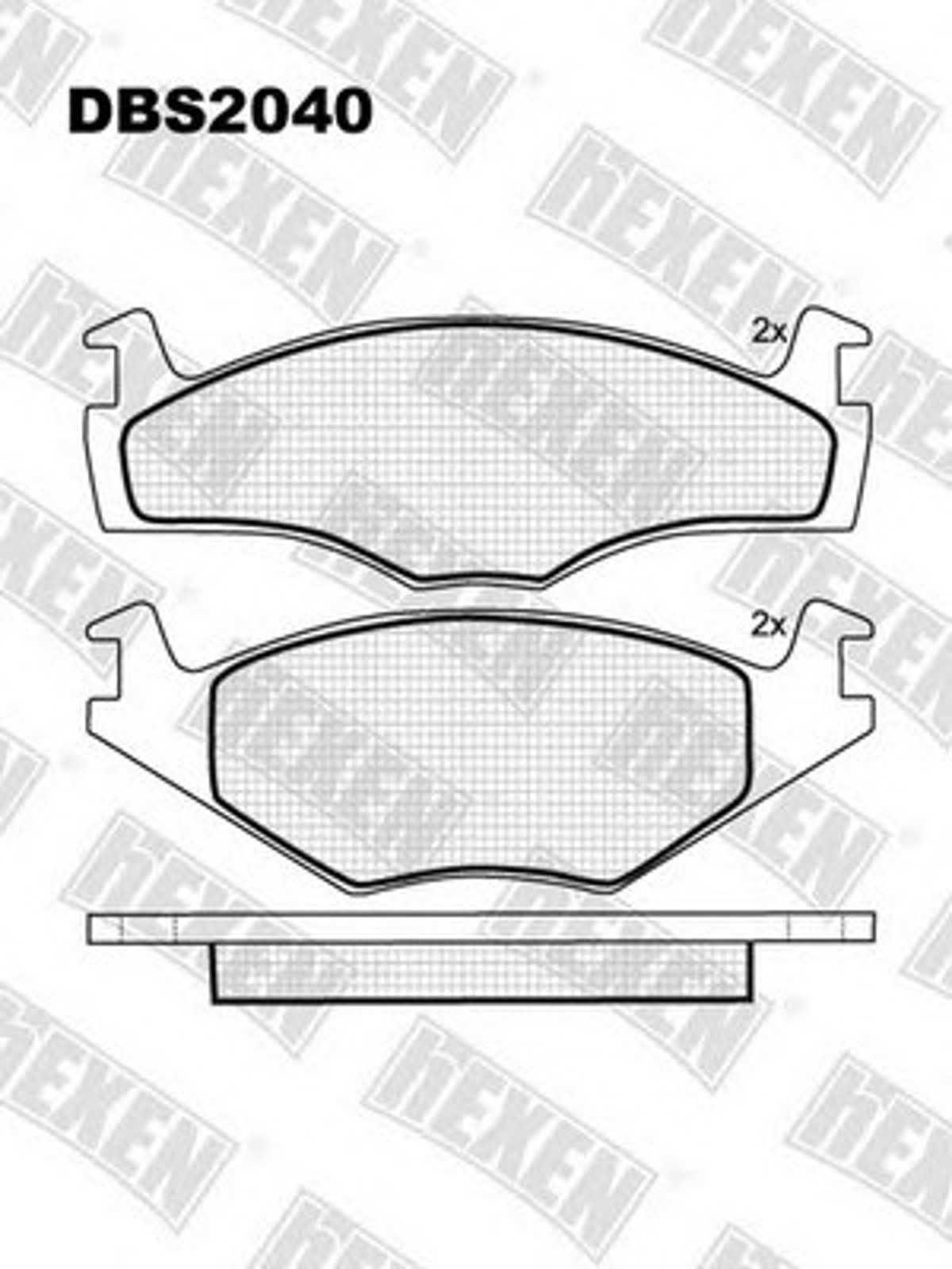 DBS2040 HEXEN Комплект тормозных колодок, дисковый тормоз