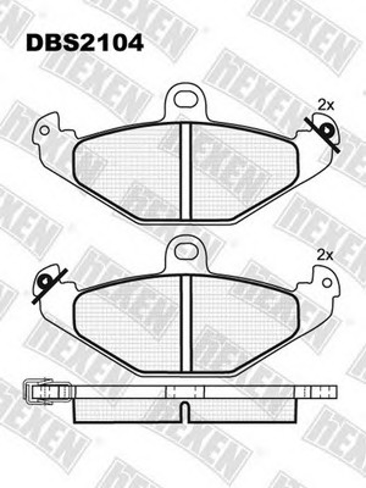 DBS2104 HEXEN Комплект тормозных колодок, дисковый тормоз