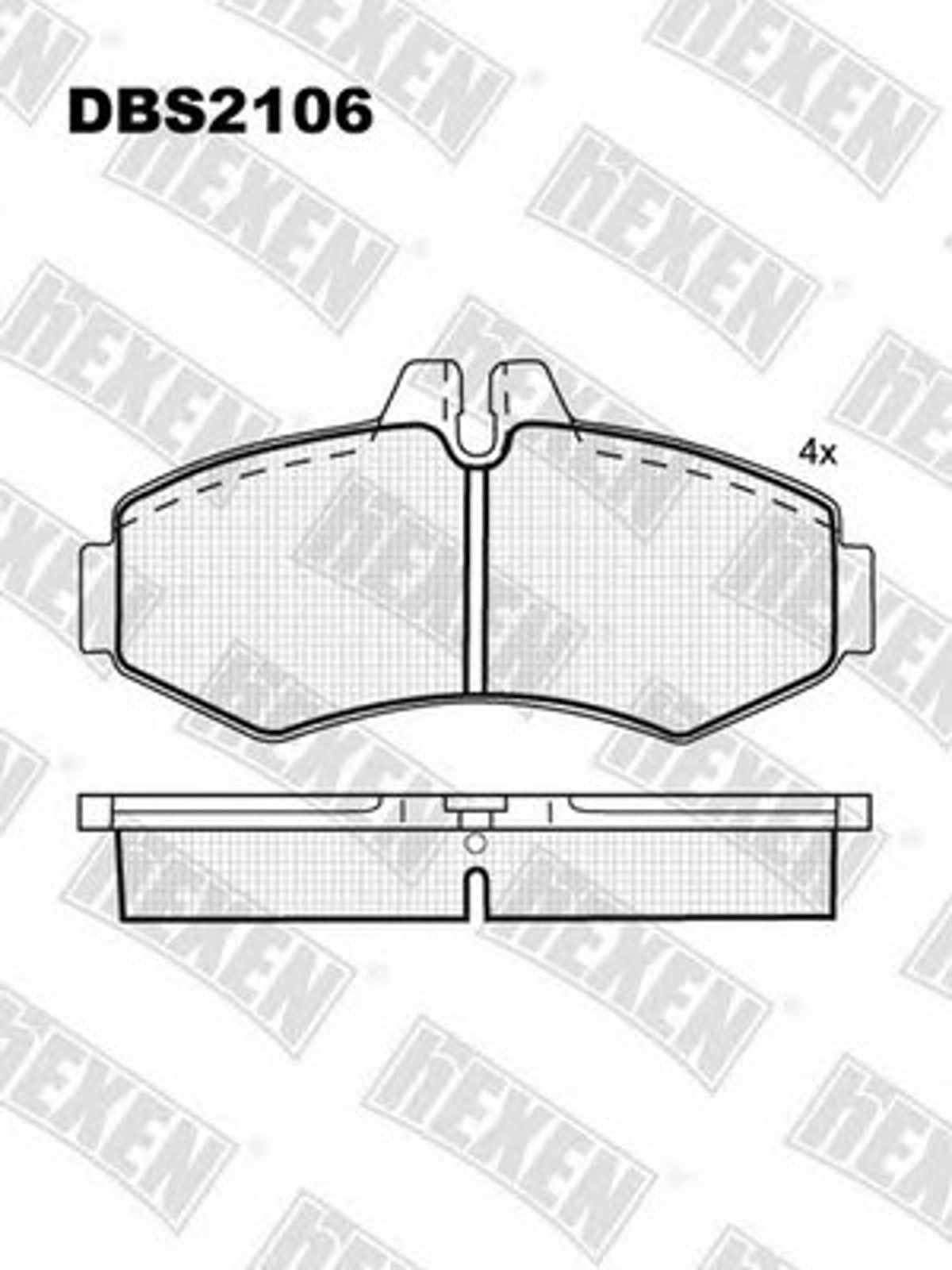 DBS2106 HEXEN Комплект тормозных колодок, дисковый тормоз