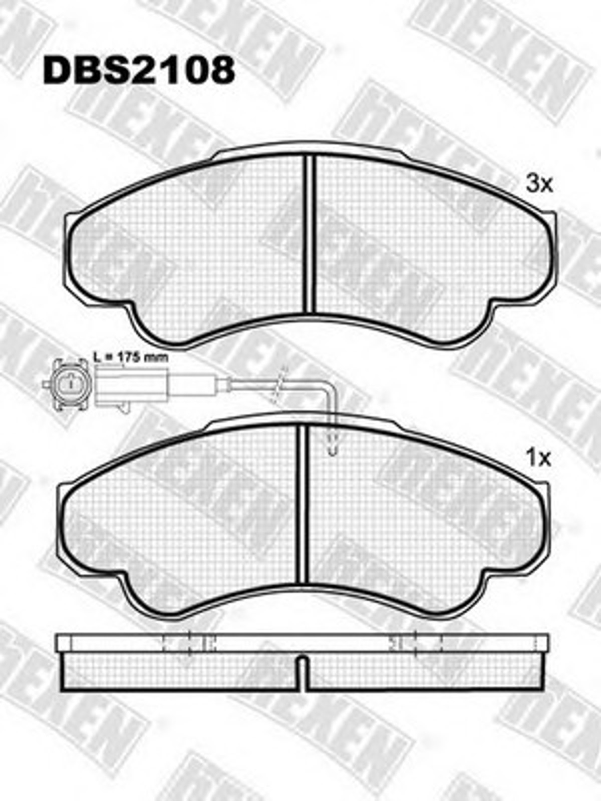 DBS2108 HEXEN Комплект тормозных колодок, дисковый тормоз