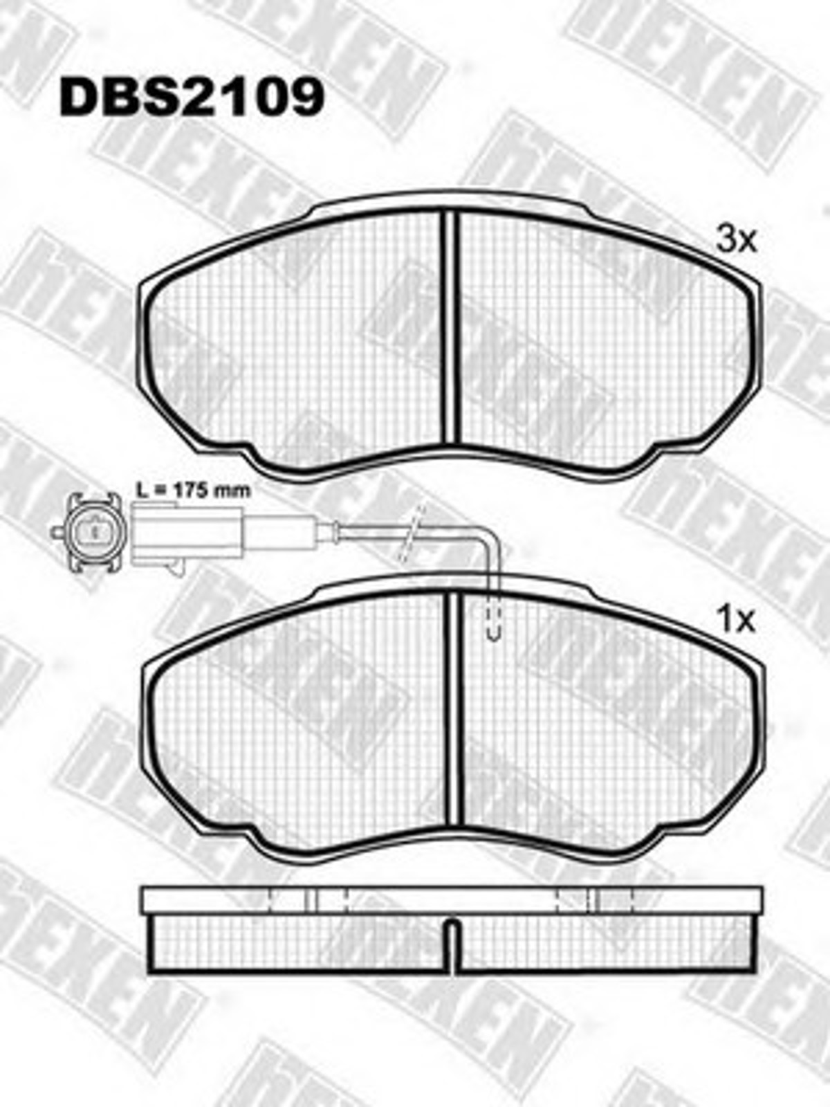 DBS2109 HEXEN Комплект тормозных колодок, дисковый тормоз