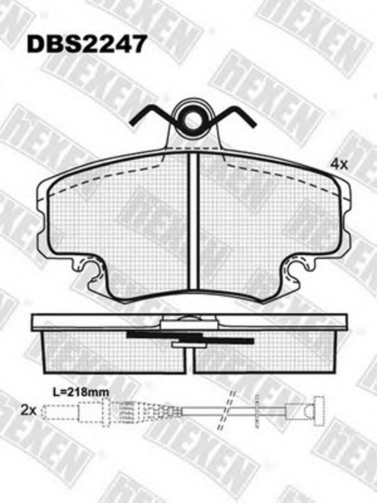 DBS2247 HEXEN Колодки тормозные дисковые