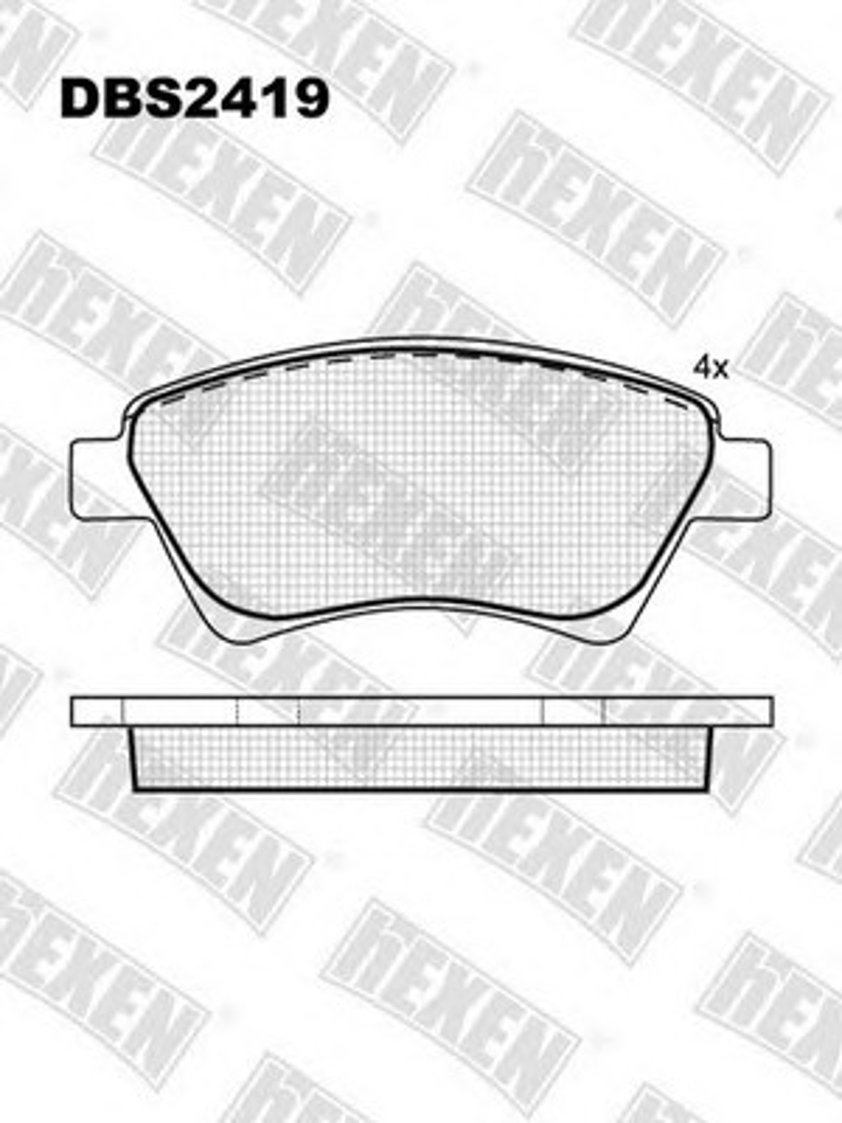 DBS2419 HEXEN Колодки тормозные дисковые