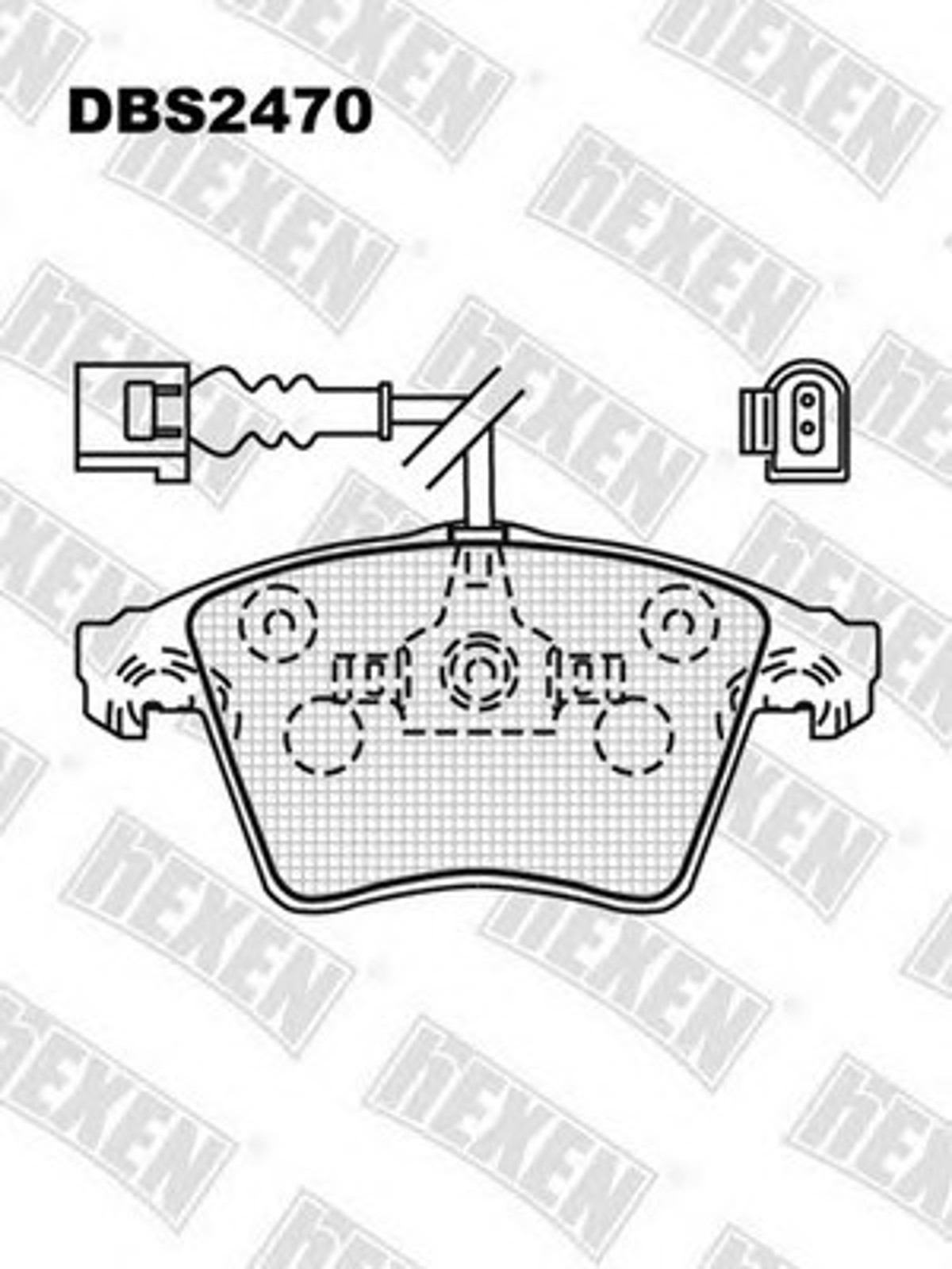 DBS2470 HEXEN Комплект тормозных колодок, дисковый тормоз