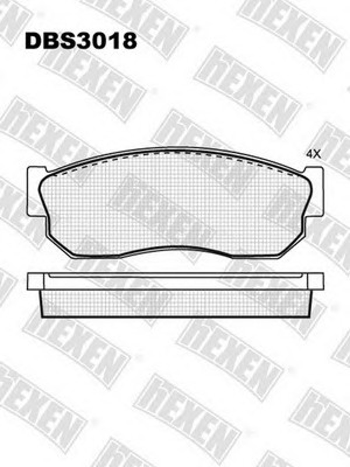 DBS3018 HEXEN Колодки тормозные дисковые