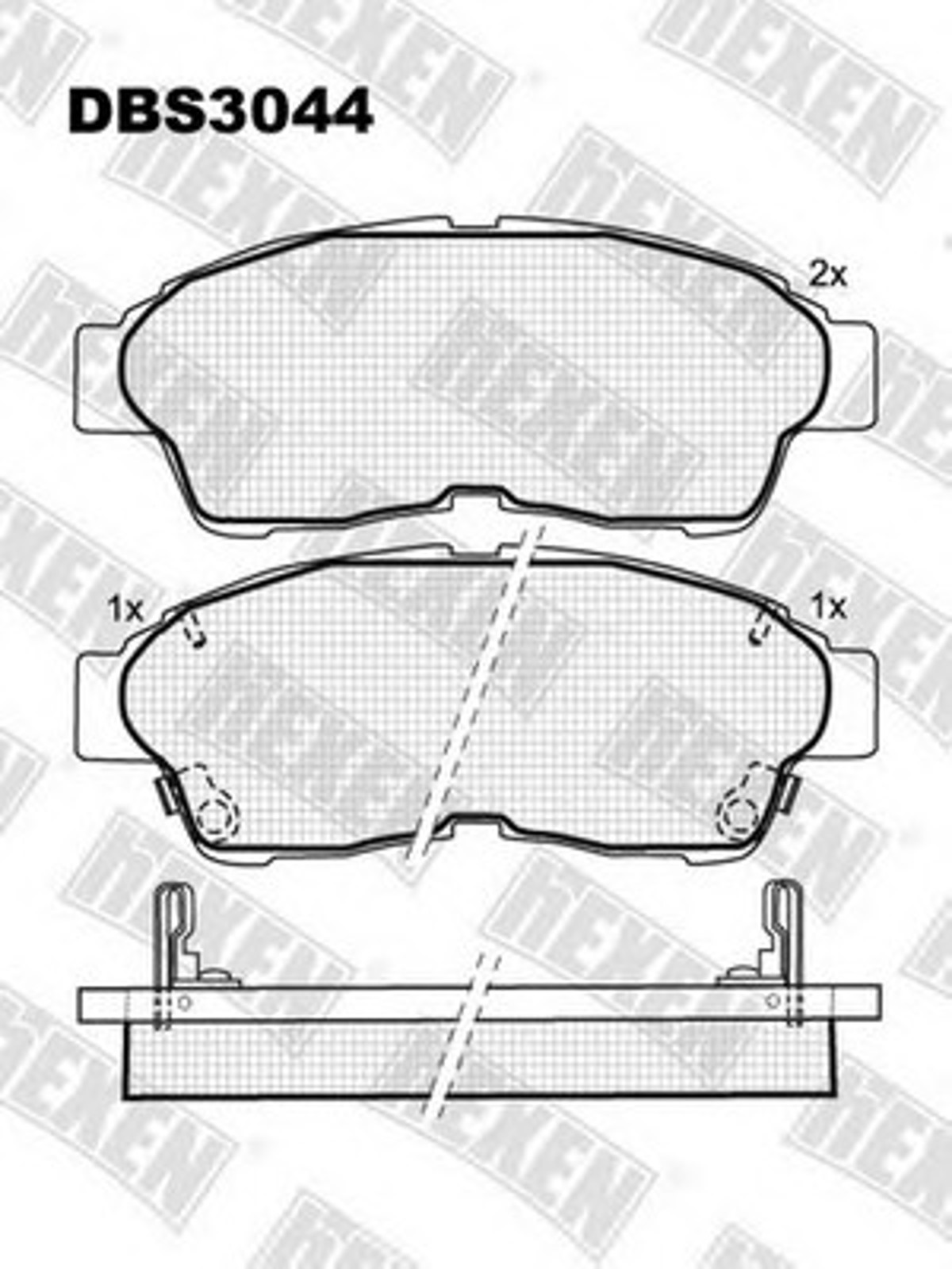 DBS3044 HEXEN Комплект тормозных колодок, дисковый тормоз