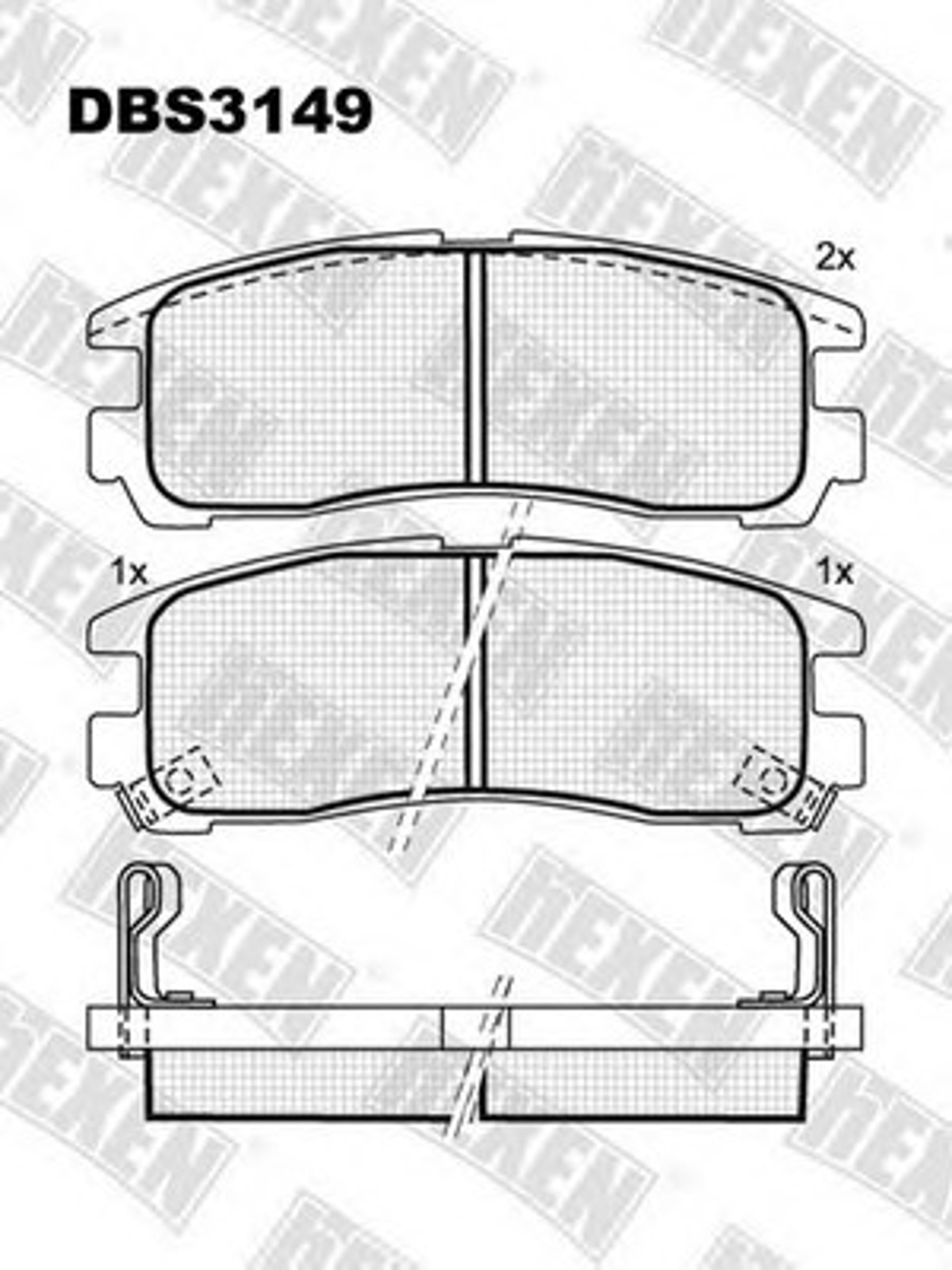 DBS3149 HEXEN Комплект тормозных колодок, дисковый тормоз